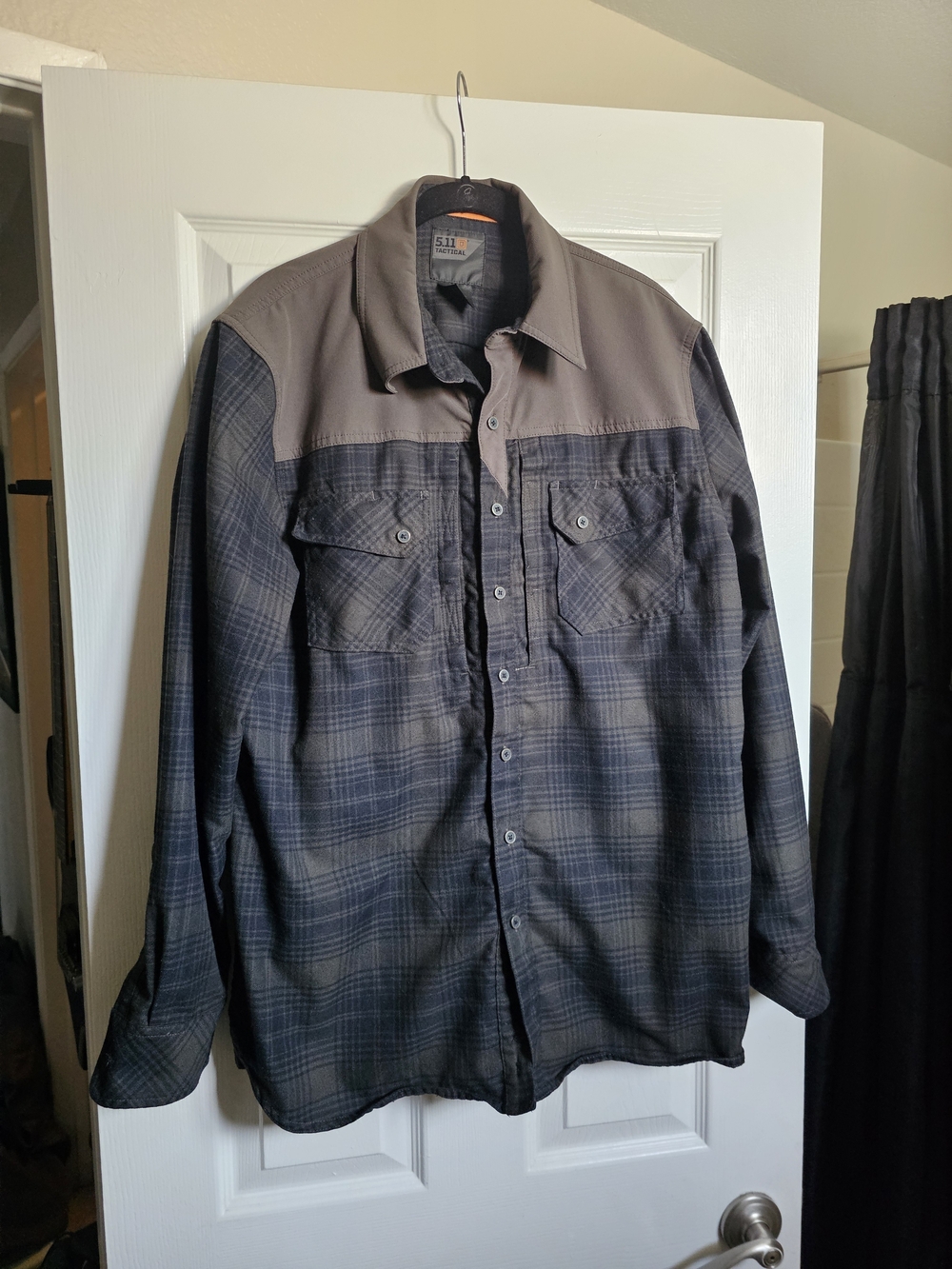 5.11 Tactical Gray Plaid Work Shirt Jacket